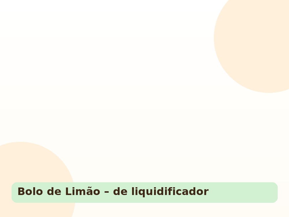 Bolo de Limão Low Carb