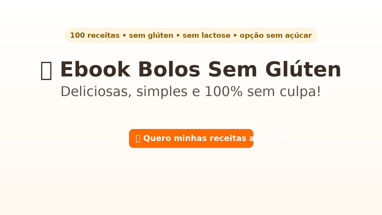 Ebook Bolos Sem Glúten — banner